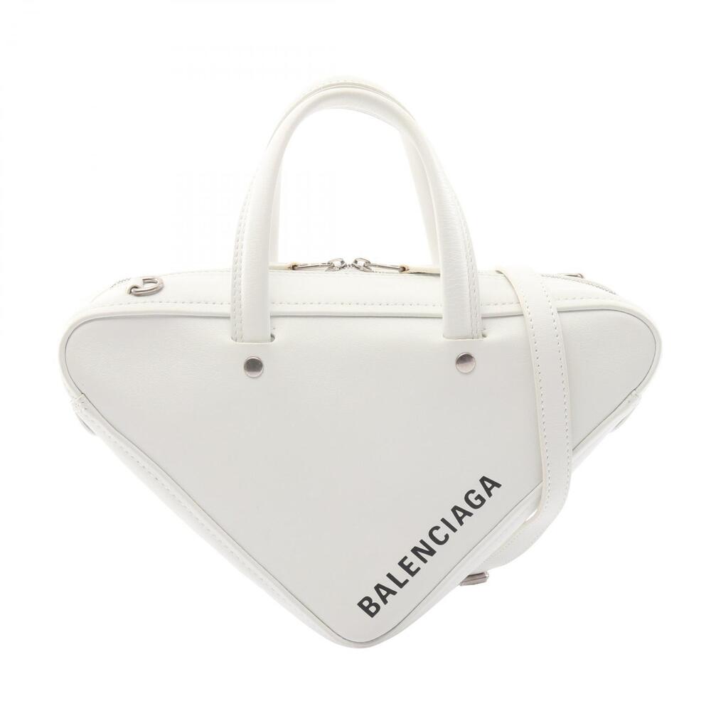Balenciaga Triangle Duffle XS Handbag Leather White